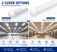 Lot de 10 tubes LED en V T8 de 60 à 240 cm pour garage et atelier