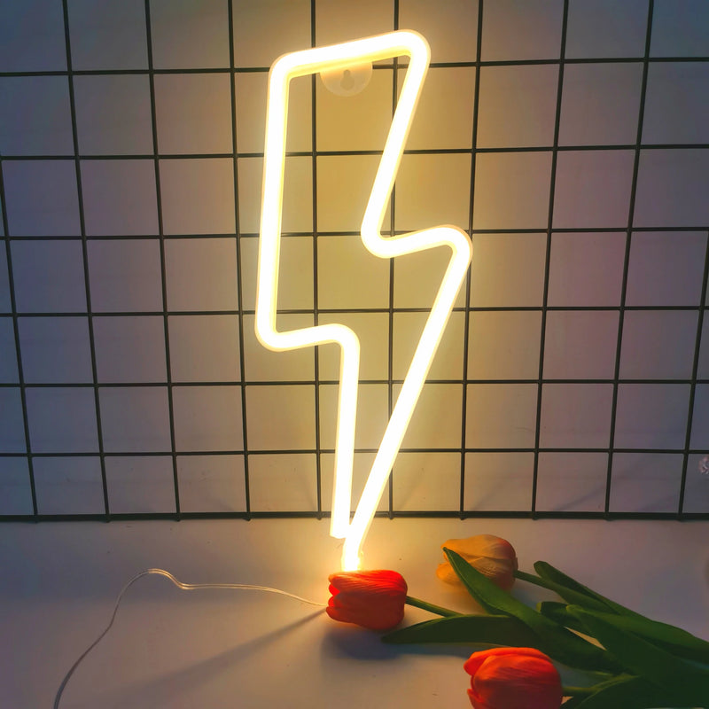 Néon LED déco gaming et chambre, 23 motifs au choix, piles ou USB