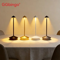 Lampe de table sans fil à chapeau conique – vue 12