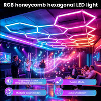 Barres LED hexagonales RGB – vue 5