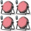 Lot de 4 projecteurs PAR LED plats 60 LED RGBW 120 W, télécommande et DMX
