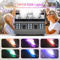Machine à bulles de fumée 1500 W, DMX 7 canaux, fumée et bulles séparées
