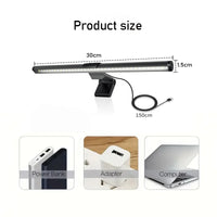 Lampe écran PC 44 cm – vue de la barre et des alimentations USB possibles