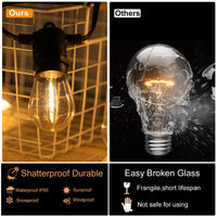 Guirlande guinguette extérieur S14, ampoules LED compatibles variateur, 10 ou 15 m