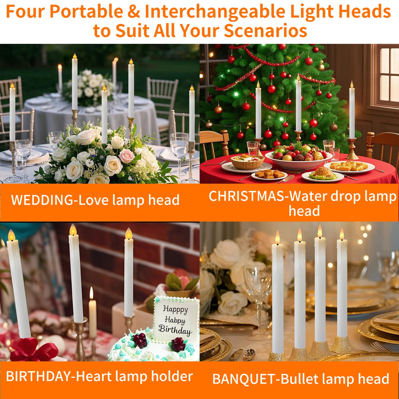 Bougies LED coniques rechargeables – vue 22