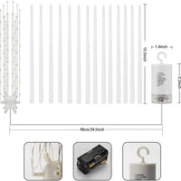 Étoile LED suspendue effet feu d'artifice – schéma des branches et du boîtier