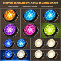 Projecteur vintage 7 LED COB dorées et RGB, 350 W, à l'unité ou par lot