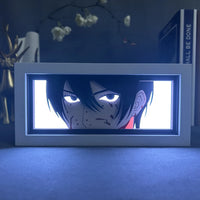 Cadre lumineux Attaque des Titans – Mikasa, cadre allumé en blanc