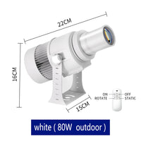 Projecteur gobo personnalisé IP67 rotatif, noir ou blanc, 35 à 100 W