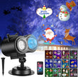 Projecteur Noël extérieur à 2 têtes, effet vagues et motifs, avec télécommande