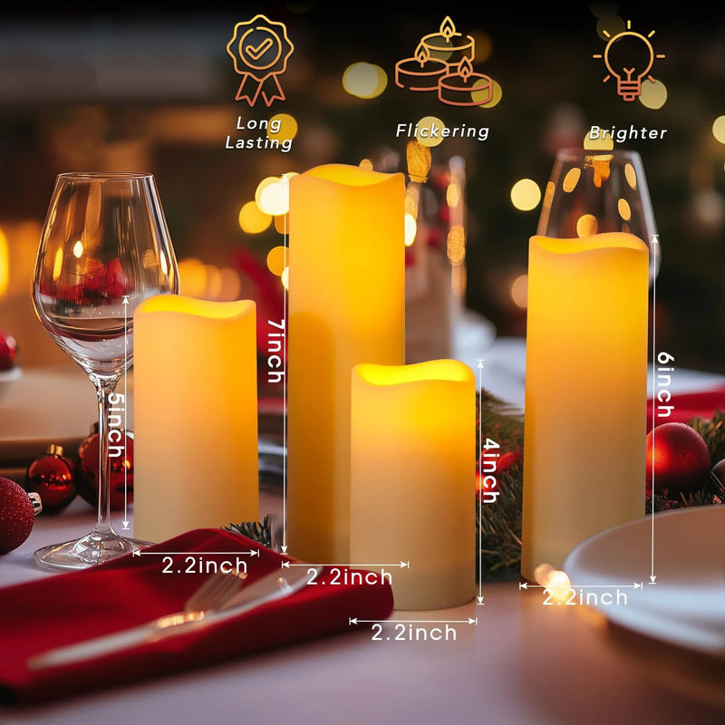 Bougies pilier LED ivoire – vue 16
