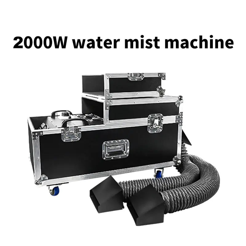 Machine à fumée basse à eau 2000 W en flight case avec deux gaines de sortie