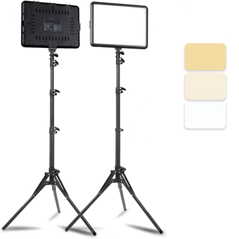 Key light LED bicolore USB, 2 tailles de panneau, trépied au choix