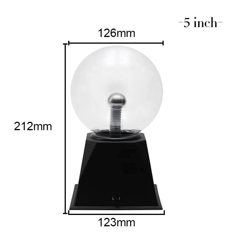 Lampe plasma boule magique tactile – modèle de 5 pouces, 21,2 cm de haut