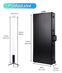 8 tubes LED pixel sans fil sur batterie IP65 avec flight case et application