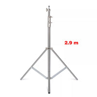 Pied de lumière inox – pied inox de 2,8 m seul