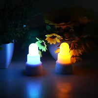 Lot de 12 bougies LED rechargeables multicolores ou ambre, base de charge