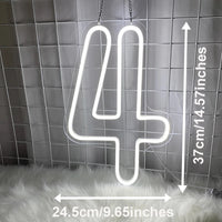Néon LED mural chiffre ou étoile d'anniversaire – vue 9