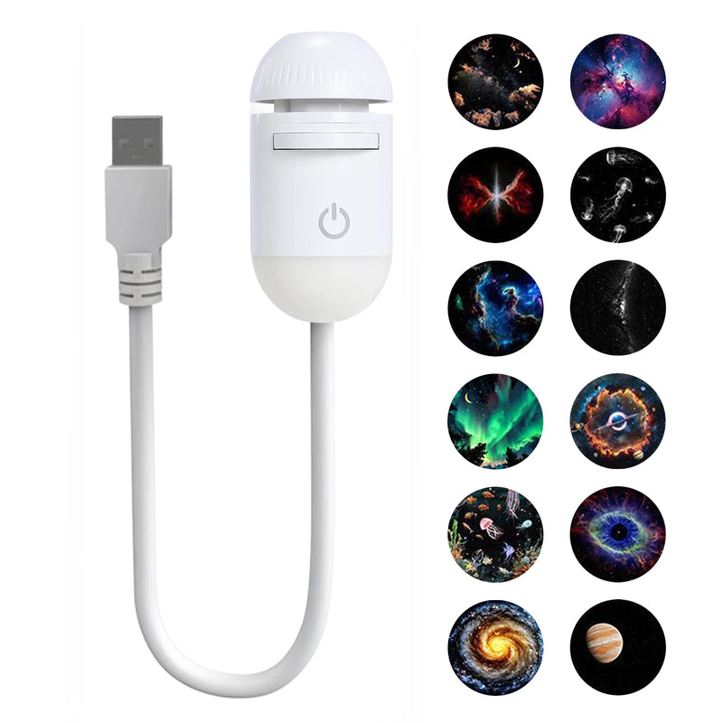 Mini projecteur ciel étoilé capsule USB – capsule et les 12 films de la formule à 12 films