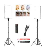 Panneau LED vidéo bicolore 29 x 53 cm, télécommande, support au choix
