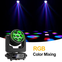 Lyre LED wash 7 x 40 W œil d'abeille à anneau – mélange de couleurs RGB et projections au sol
