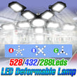 Ampoule LED de garage déformable 3 à 5 branches, culot E27/E26
