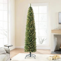 Sapin lumineux crayon en PVC, 150 à 210 cm, avec ou sans LED