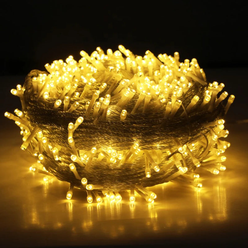 Guirlande lumineuse extérieur pro fil transparent 10 à 100 m, 8 modes