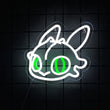 Néon LED dragon Krokmou, enseigne murale USB, 23,5 x 28,5 cm