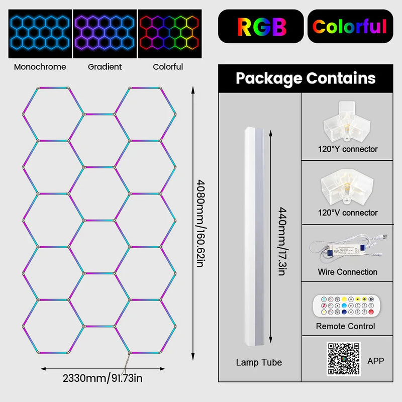 Lumière hexagonale RGB – vue 16
