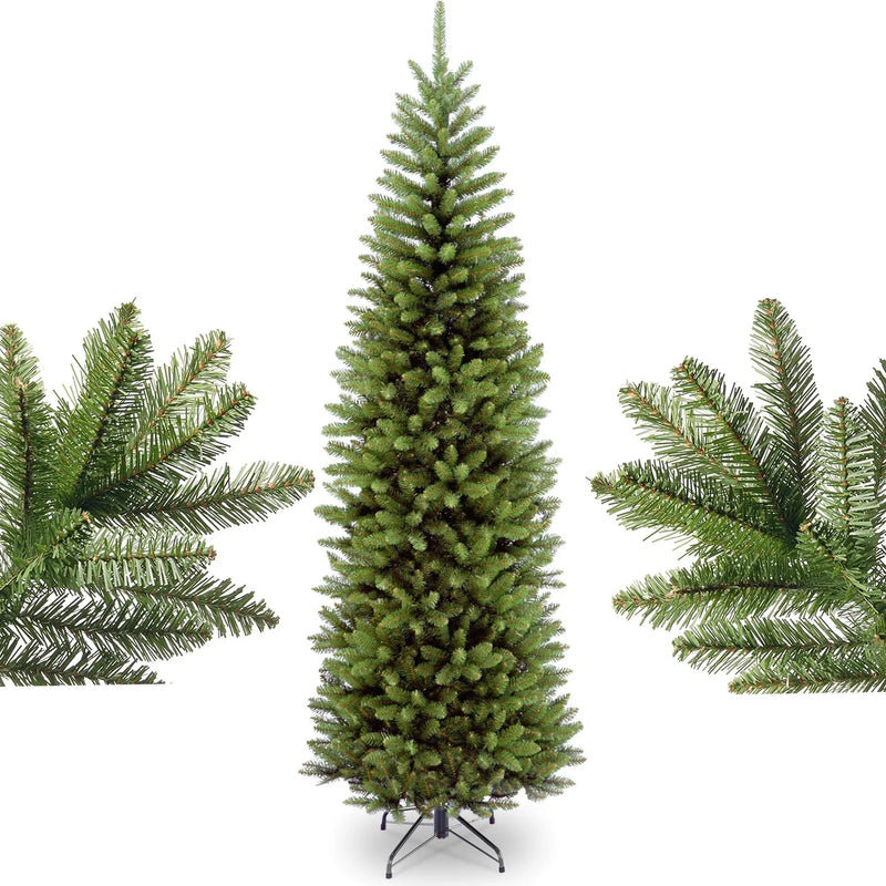 Sapin lumineux crayon en PVC, 150 à 210 cm, avec ou sans LED