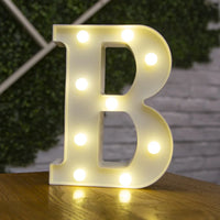 Lettres et chiffres lumineux LED à piles – lettre B allumée