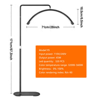 Lampe demi-lune LED sur pied – Noir, modèle B