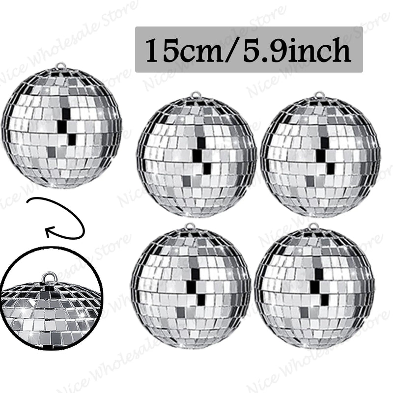 Boule à facettes argentée déco – vue 22