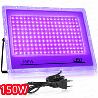 Projecteur lumière noire LED UV 395 nm, 50 à 150 W, 1 ou 2 pièces