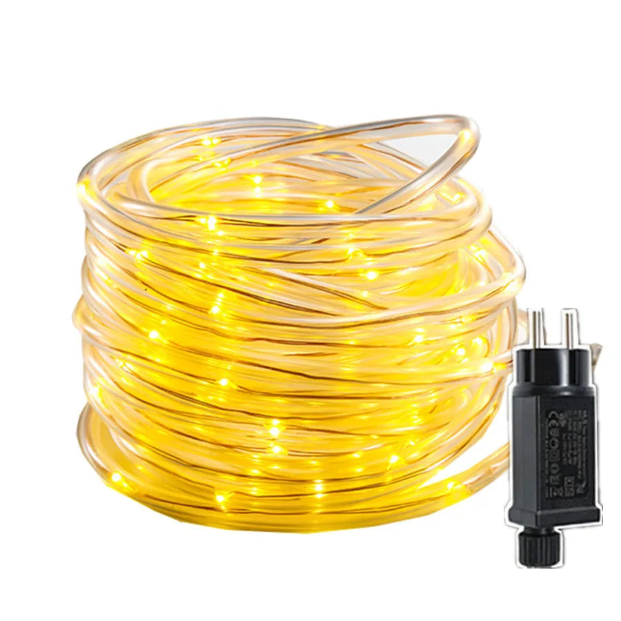 Guirlande LED tube de corde IP65, 8 modes, 6 à 30 m