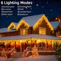 Guirlande stalactites LED blanc chaud – vue 10