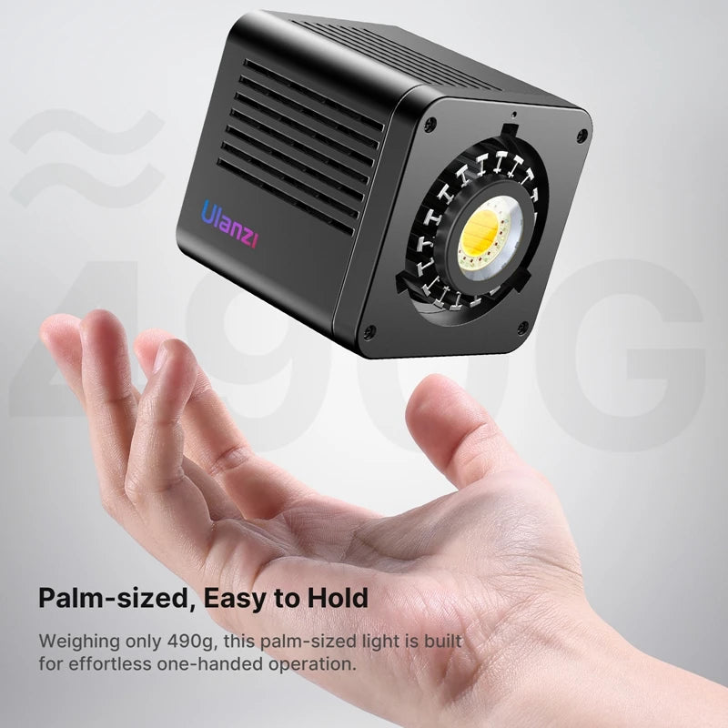 Mini lumière COB RGB 40 W rechargeable, 2500 à 6500 K, 20 effets