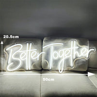 Néon mariage – « Better Together » de 50 x 20,5 cm en blanc froid