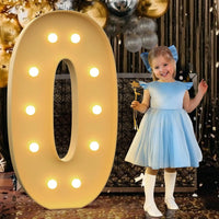 Chiffres lumineux géants 120 cm en carton mousse, blanc chaud ou blanc froid