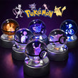 Lampe 3D Pokémon, boule de cristal à base LED multicolore, 38 modèles, 5 cm