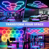 Barres LED hexagonales RGB – vue 4