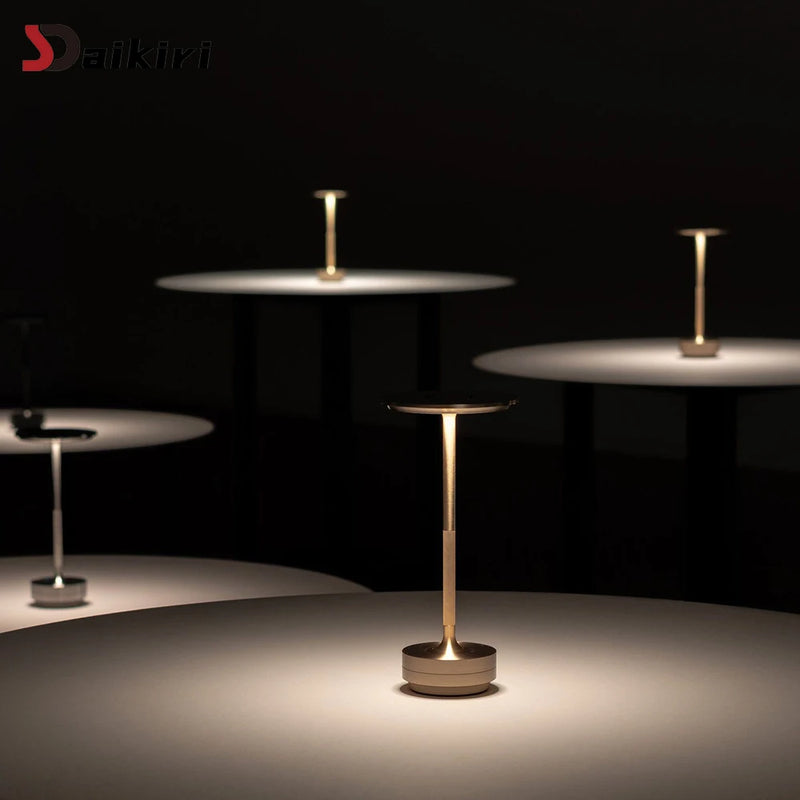Lampe de table sans fil aluminium rechargeable, 28,5 cm, 5 coloris