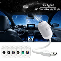 Veilleuse projecteur d'étoiles tactile – capsule sur col flexible USB et les 6 films de la formule à 6 films