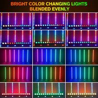 Barre LED pixel COB RGBW – mélange de couleurs sur un mur