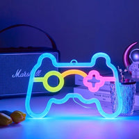 Néon LED manette de jeu gaming, USB, 24 x 16,5 cm