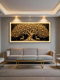 Tableau lumineux LED arbre de vie doré – vue 8