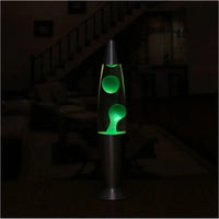 Lampe à lave fusée en verre, base métallique, 4 couleurs de cire