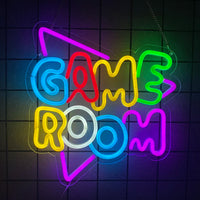 Néon LED gaming « Gaming Zone » ou « Game Room », USB, 4 modèles