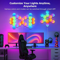 Lampes hexagonales modulaires RGB – vue 12